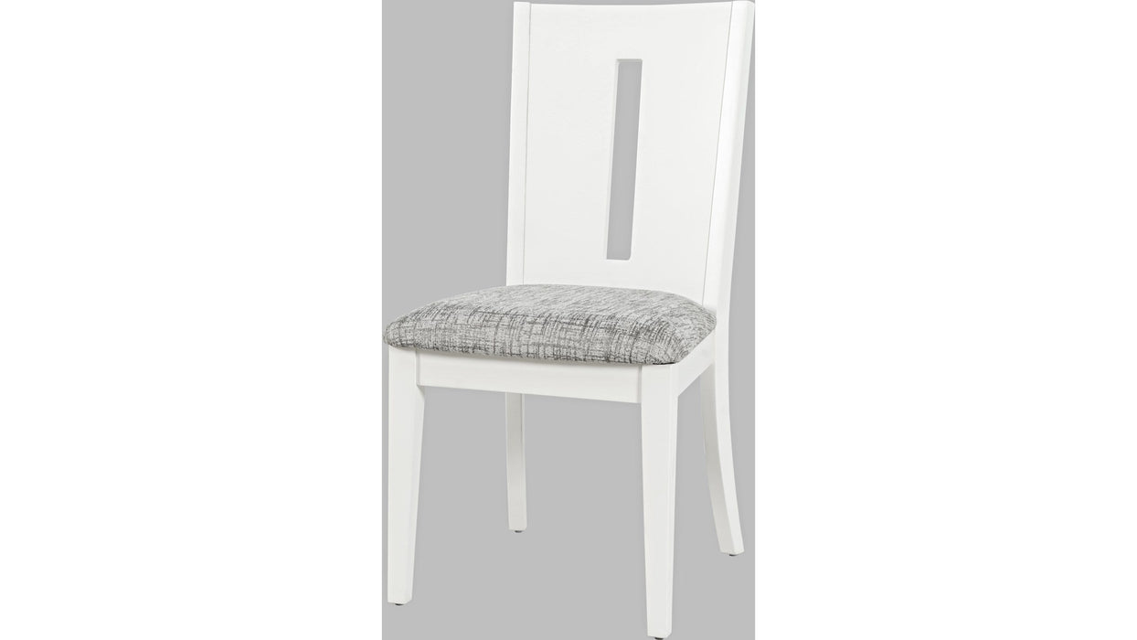 Jofran Urban Icon Slotback Chair in White (Set of 2)