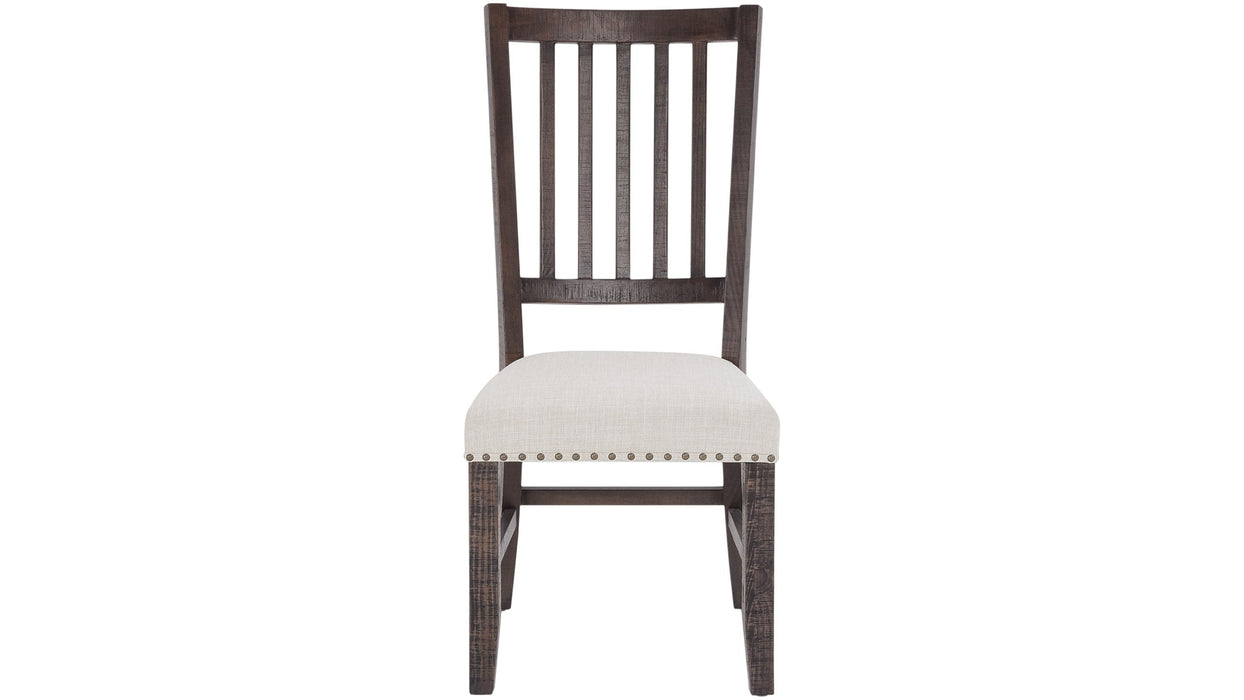 Jofran Willow Creek Slatback Chair in Cream/Rich Distressed (Set of 2)