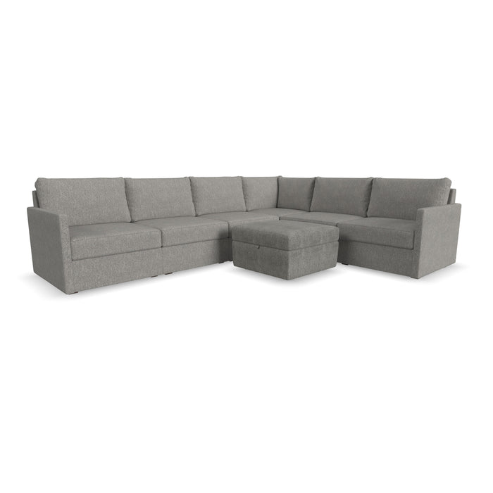 Flex 6-Seat Sectional with Narrow Arm and Storage Ottoman - 5000003380 - Dow Furniture (ME)