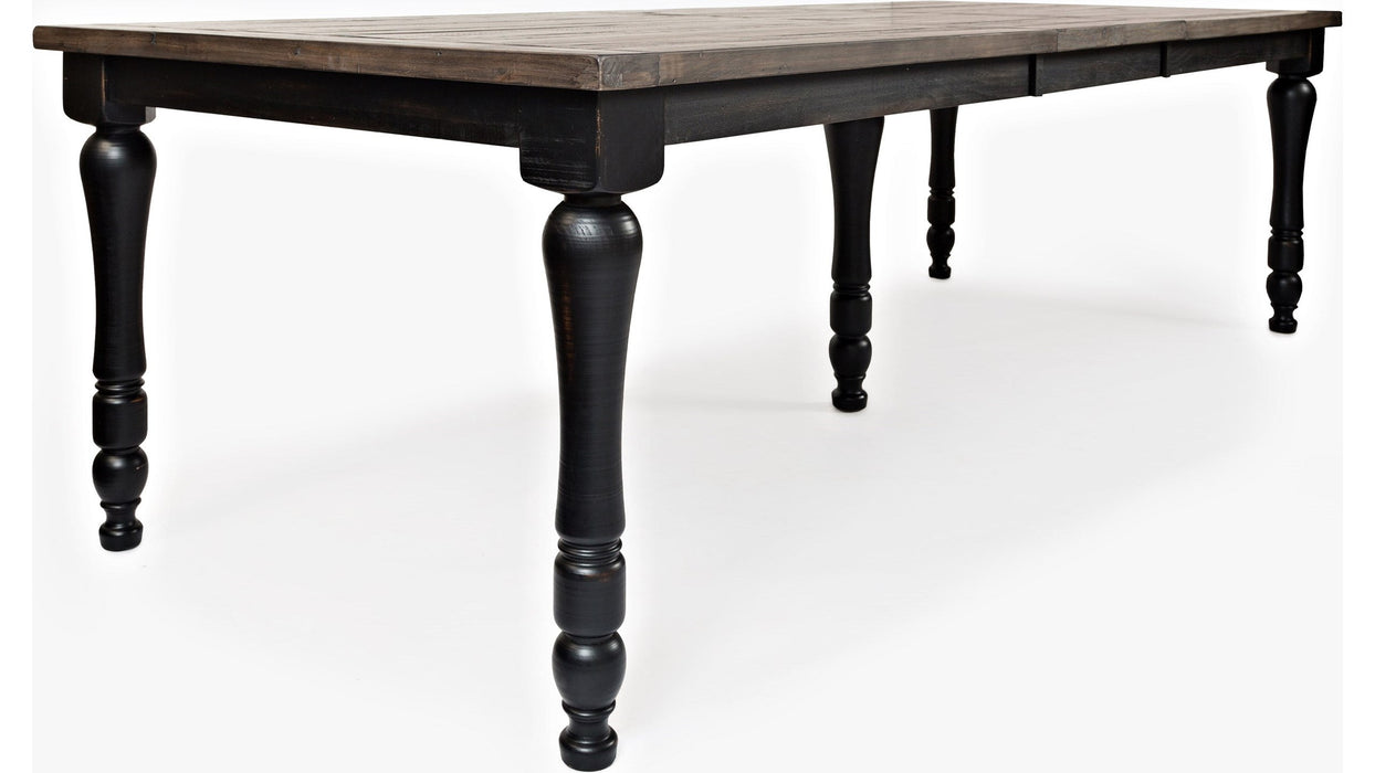 Jofran Madison County Rectangle Extension Dining Table in Vintage Black