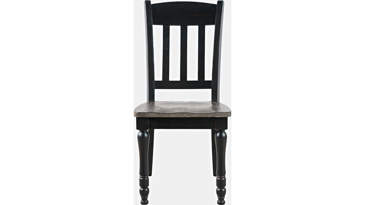Jofran Madison County Slatback Dining Chair in Vintage Black (Set of 2)