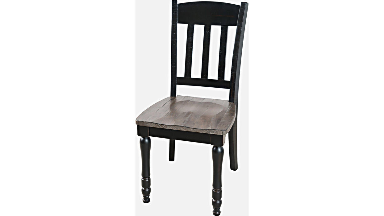 Jofran Madison County Slatback Dining Chair in Vintage Black (Set of 2)