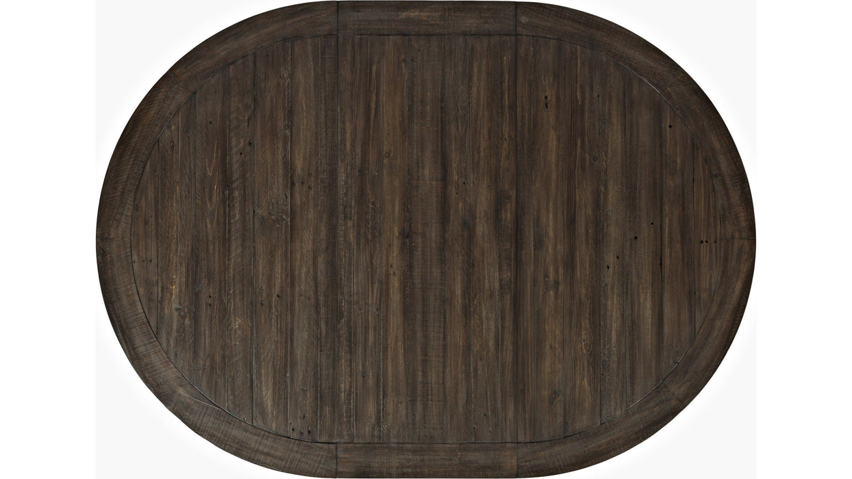 Jofran Madison County Round to Oval Dining Table in Vintage Black