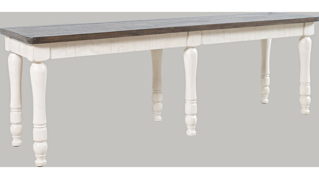 Jofran Madison County Dining Bench in Vintage White
