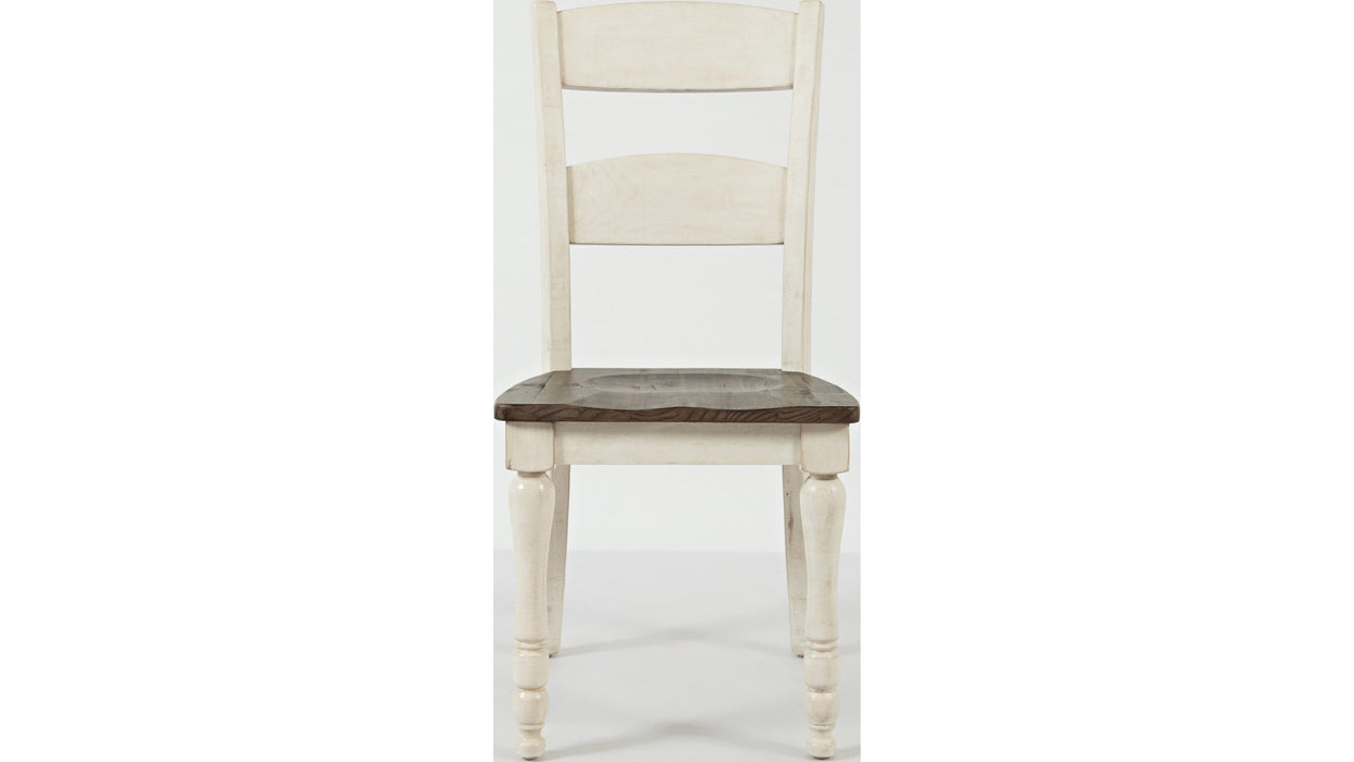 Jofran Madison County Ladderback Dining Chair in Vintage White (Set of 2)