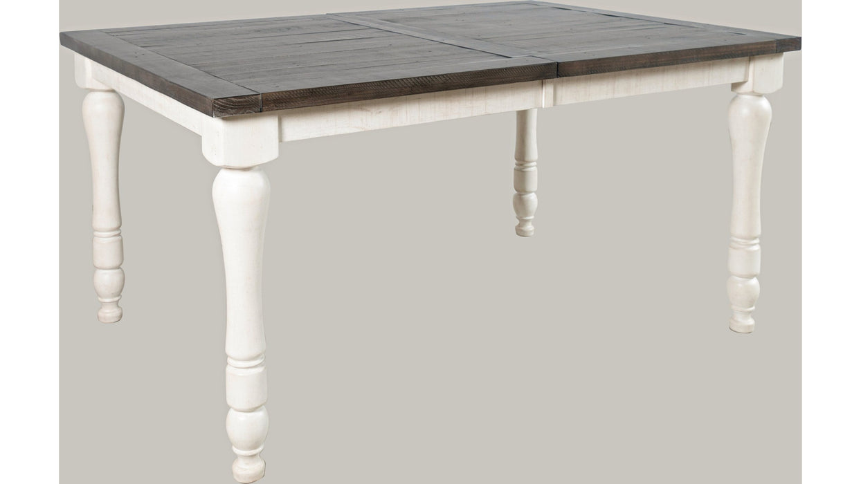 Jofran Madison County Rectangle Extension Dining Table in Vintage White