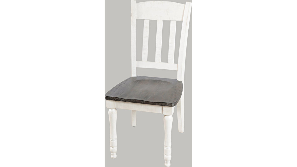 Jofran Madison County Slatback Dining Chair in Vintage White (Set of 2)