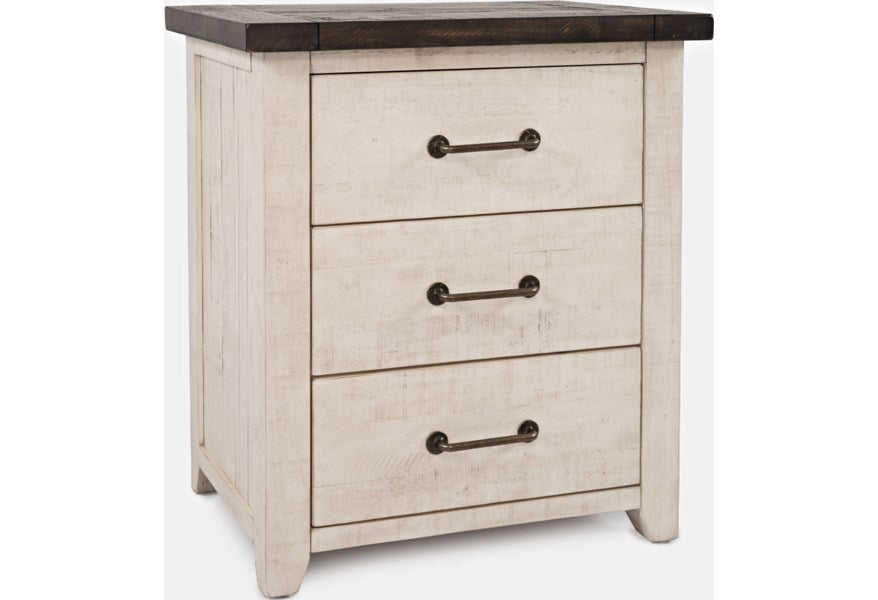 Jofran Madison County Power Nightstand in Vintage White