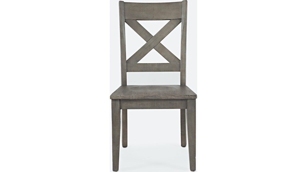 Jofran Outer Banks X-Back Chair in Gray (Set of 2)