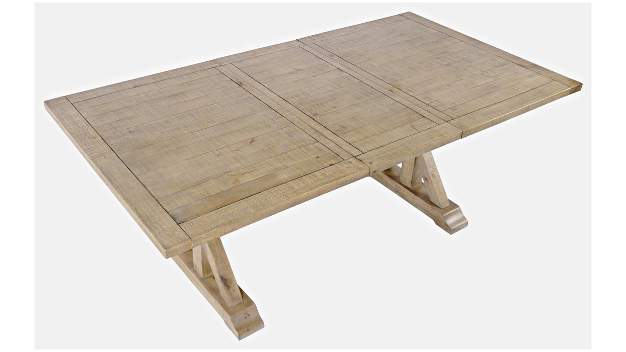Jofran Carlyle Crossing Dining Table in Rustic Distressed Pine