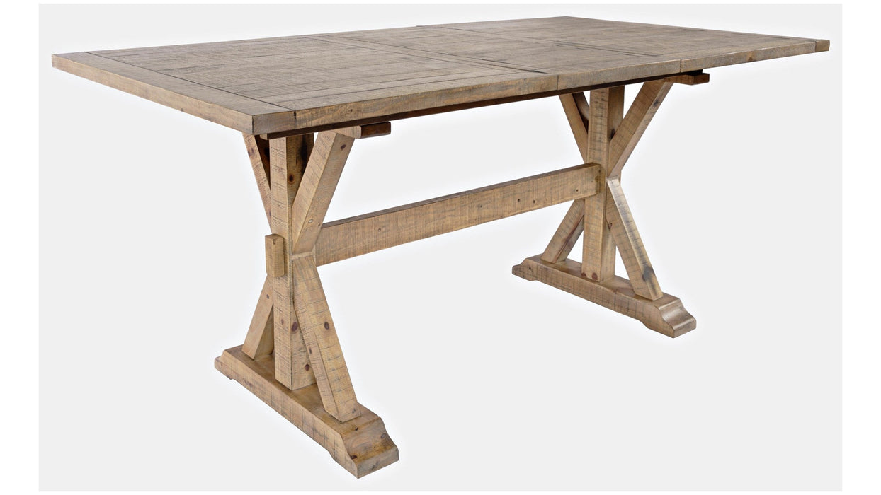 Jofran Carlyle Crossing Counter Dining Table in Rustic Distressed Pine