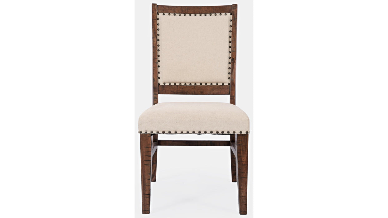 Jofran Fairview Dining Side Chair in Dark Oak/Cream (Set of 2)