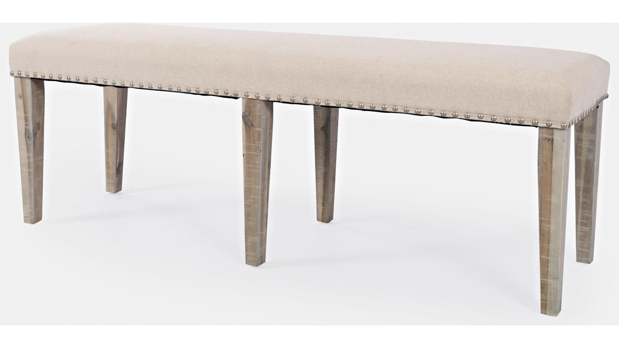 Jofran Fairview Backless Dining Bench in Ash/Cream