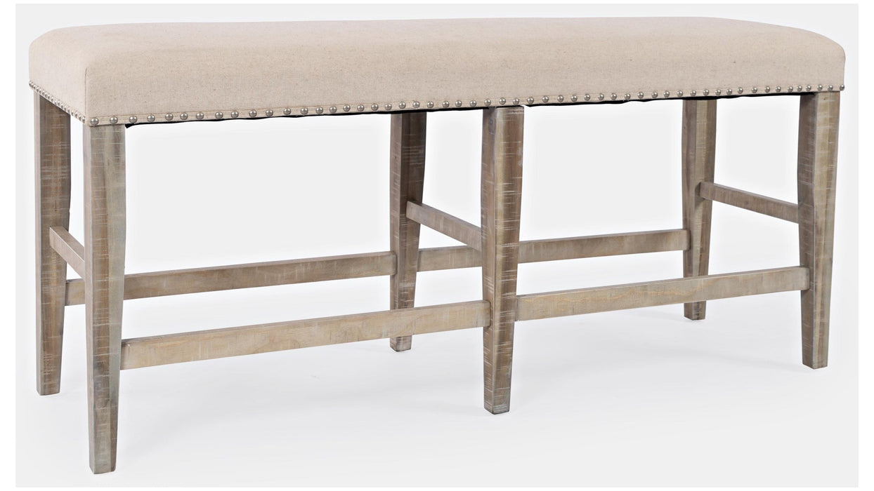 Jofran Fairview Backless Counter Bench in Ash/Cream