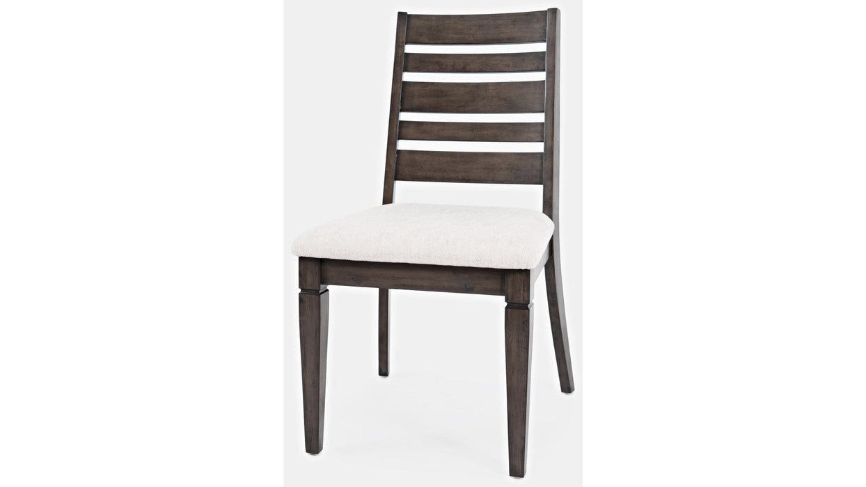 Jofran Lincoln Square Ladderback Chair in Cream/Dark Espresso (Set of 2)