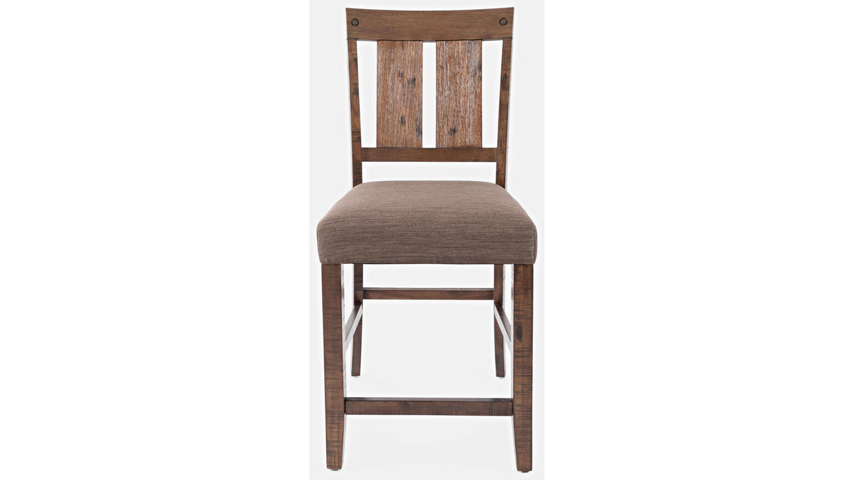 Jofran Mission Viejo Counter Stool in Warm Brown (Set of 2)