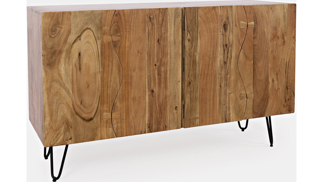 Jofran Nature's Edge Sideboard with 4 Live Edge Doors in Natural