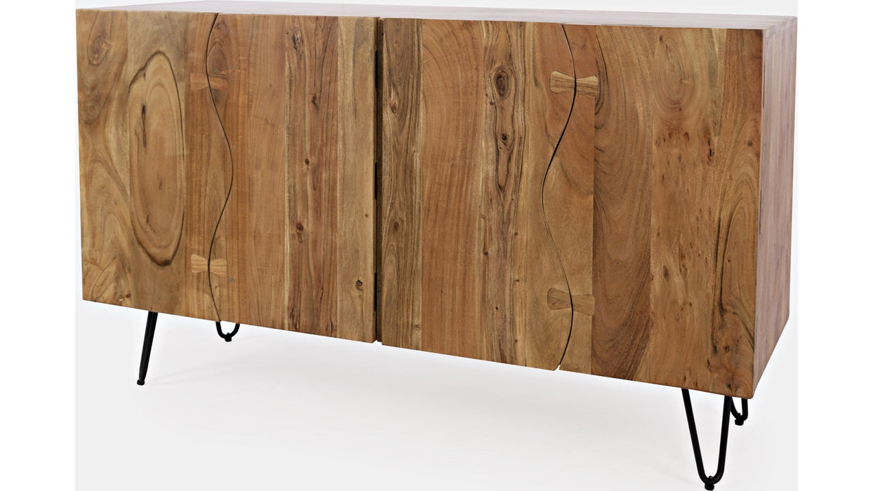 Jofran Nature's Edge Sideboard with 4 Live Edge Doors in Natural