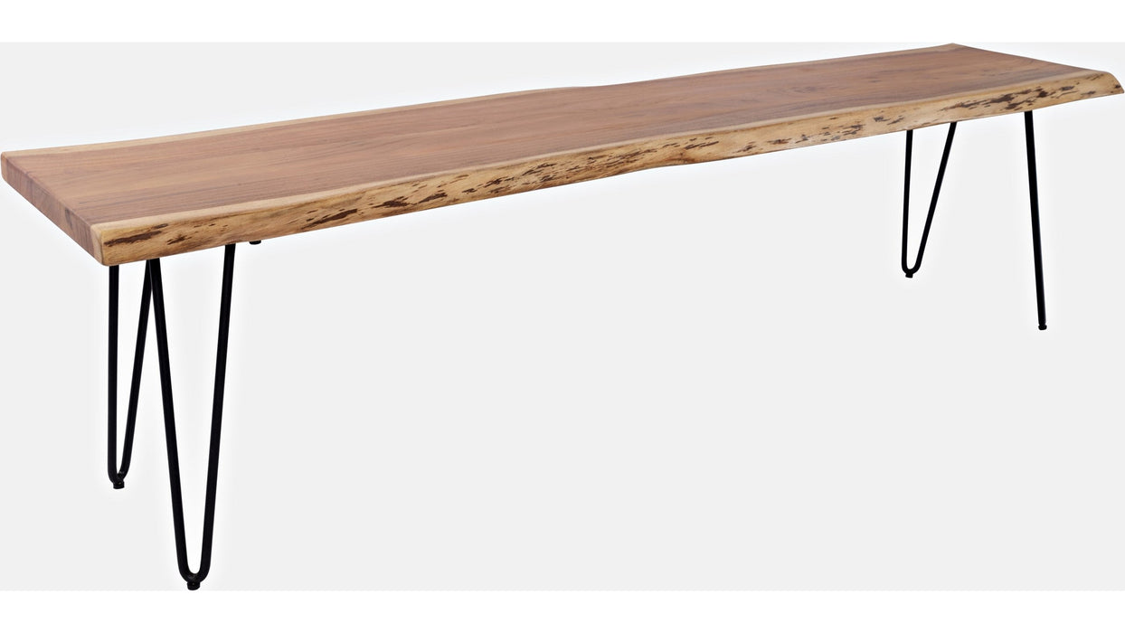 Jofran Nature's Edge 70" Live Edge Bench in Natural