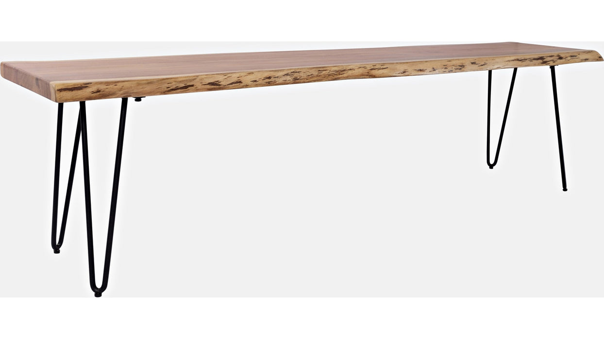 Jofran Nature's Edge 70" Live Edge Bench in Natural