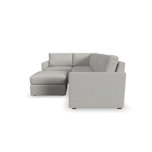 Flex 4-Seat Sectional with Narrow Arm and Ottoman - Dow Furniture (ME)