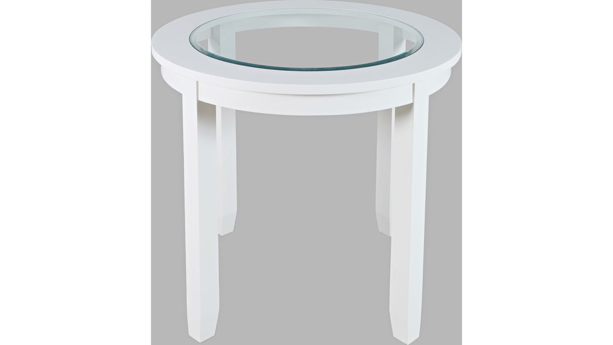Jofran Urban Icon 42" Round Counter Height Dining Table in White