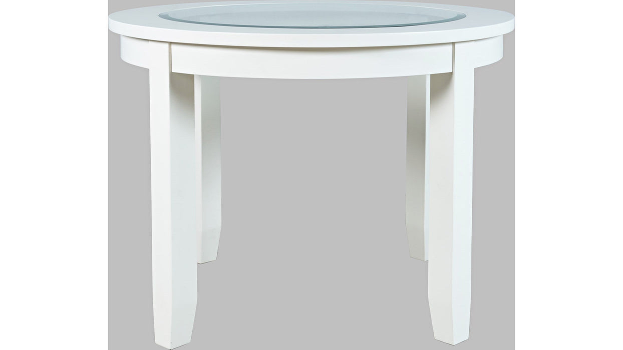 Jofran Urban Icon 42" Round Dining Table in White