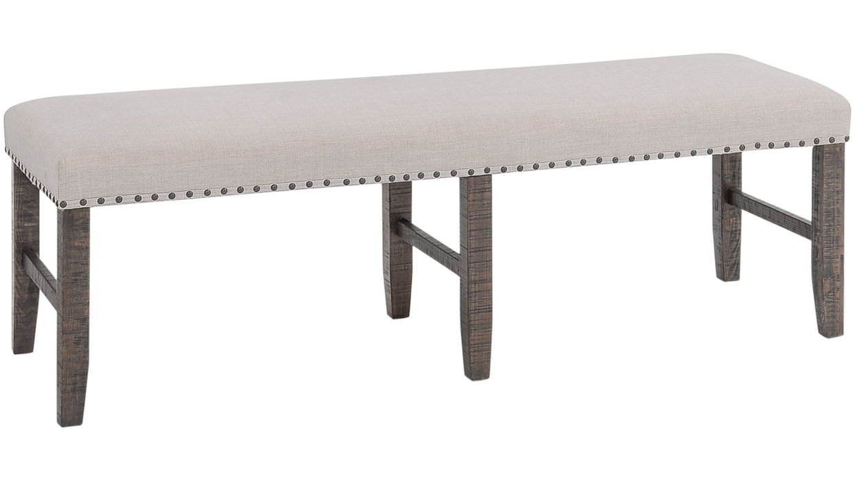 Jofran Willow Creek Dining Bench in Cream/Rich Distressed