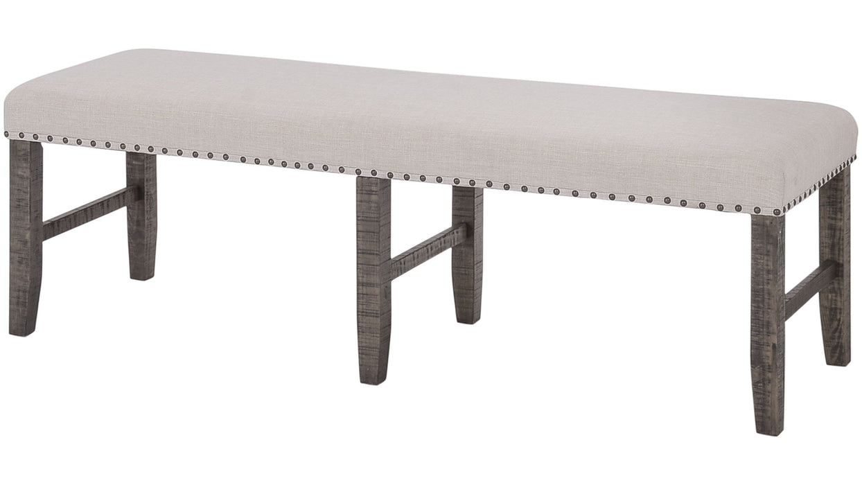 Jofran Willow Creek Dining Bench in Cream/Rich Distressed