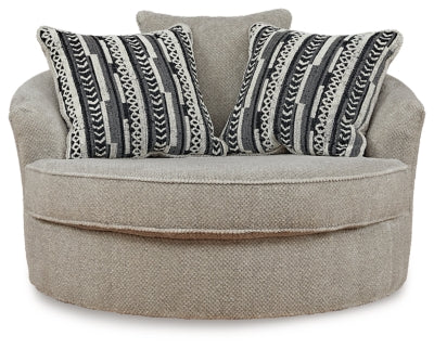 Calnita Oversized Swivel Accent Chair - Dow Furniture (ME)