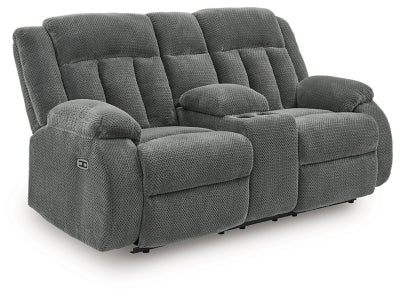 Observation Power Reclining Loveseat with Console - Dow Furniture (ME)