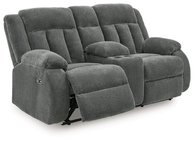 Observation Power Reclining Loveseat with Console - Dow Furniture (ME)