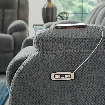 Observation Power Reclining Loveseat with Console - Dow Furniture (ME)