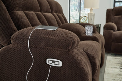 Observation Power Reclining Loveseat with Console - Dow Furniture (ME)