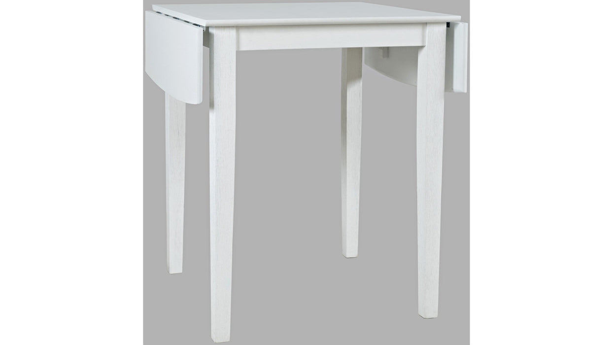Jofran Eastern Tides Drop Leaf Counter Table in Blanc