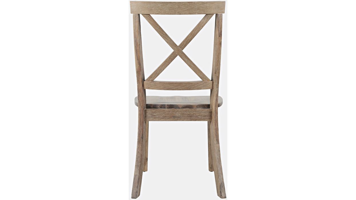 Jofran Eastern Tides X Back Dining Chair in Bisque (Set of 2)