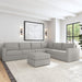 Flex 6-Seat Sectional with Standard Arm and Ottoman - Dow Furniture (ME)
