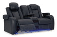 Fyne-Dyme Power Reclining Loveseat with Console - Dow Furniture (ME)