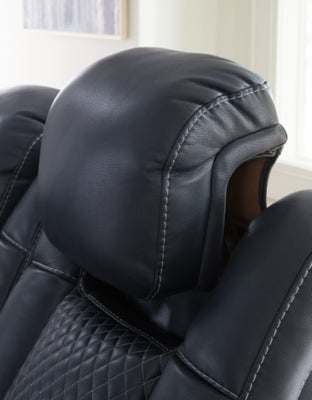 Fyne-Dyme Power Reclining Loveseat with Console - Dow Furniture (ME)