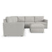 Flex 5-Seat Sectional with Standard Arm and Ottoman - Dow Furniture (ME)