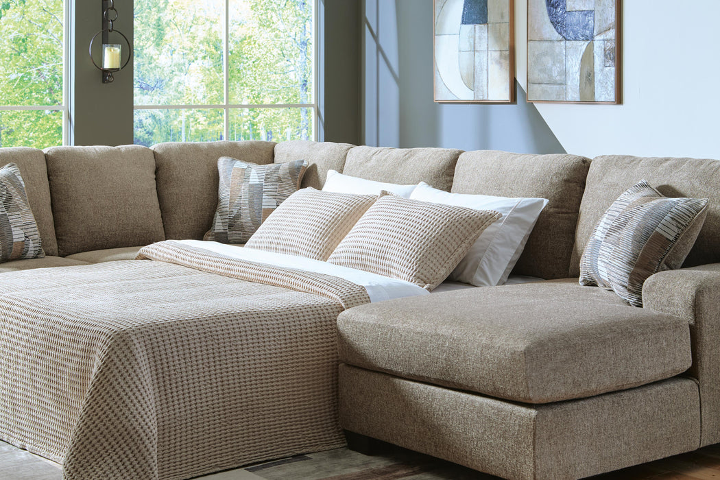 Newellen Sleeper Sectional with Chaise - Dow Furniture (ME)