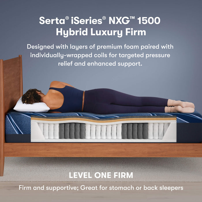 Serta® iSeries® NXG™ Mattress - 1500 Hybrid Firm - Dow Furniture (ME)