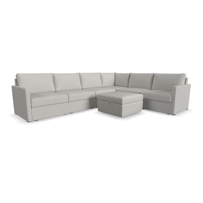 Flex 6-Seat Sectional with Narrow Arm and Storage Ottoman - 5000003377 - Dow Furniture (ME)
