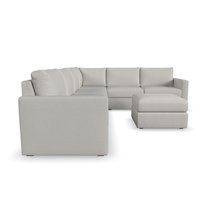 Flex 6-Seat Sectional with Standard Arm and Ottoman - Dow Furniture (ME)