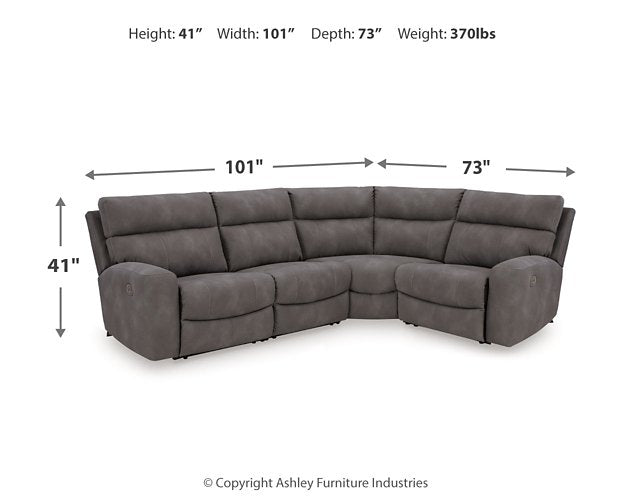 Next-Gen DuraPella Power Reclining Sectional - Dow Furniture (ME)