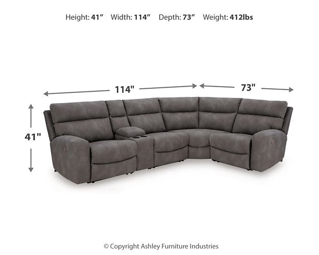 Next-Gen DuraPella Power Reclining Sectional - Dow Furniture (ME)