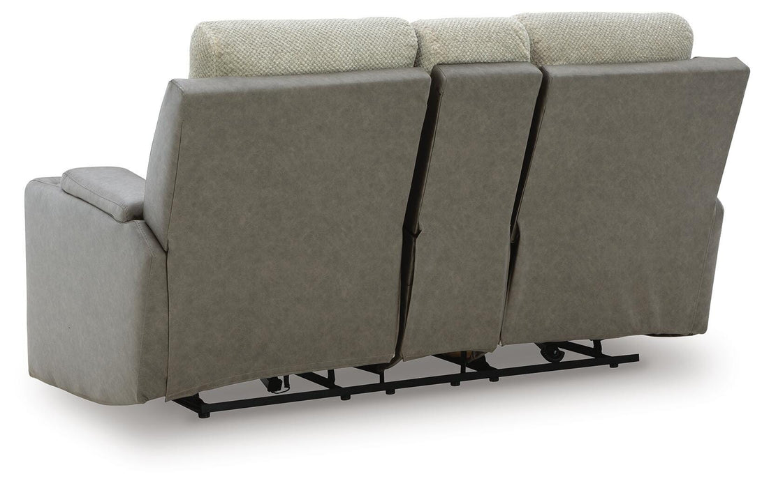 WhipLash Power Reclining Loveseat with Console - Dow Furniture (ME)