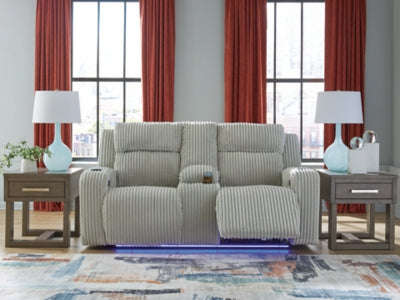 Forest Lake Power Reclining Loveseat with Console - Dow Furniture (ME)