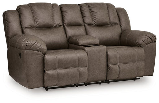 Lowilla Reclining Loveseat with Console - Dow Furniture (ME)
