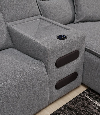 Modmax II Power Reclining Sectional with Audio Consoles - Dow Furniture (ME)